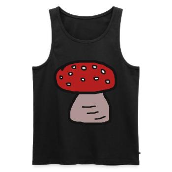 Fliegenpilz Pilze Herbst r Giftig Glücksbringer - Männer Premium Bio Tank Top - Schwarz - Vorne - AI Model Male 178 light (178cm)