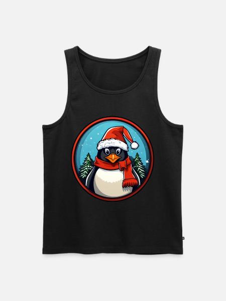 Penguin Christmas - Men's Premium Organic Tank Top - black