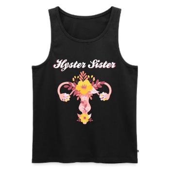 Hysterektomie | Gebärmutter Feministin Geschenke - Männer Premium Bio Tank Top - Schwarz - Vorne - Michal (187cm)