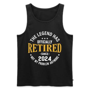 La légende a officiellement pris sa retraite en 2024 Pas mon - Débardeur bio Premium Homme - noir - Devant - Michal (187cm)