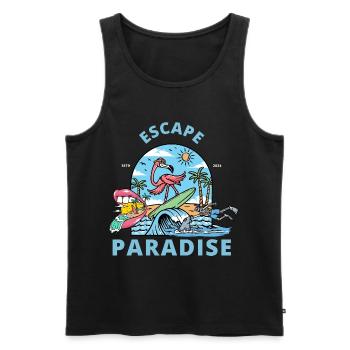 Escape Paradise - Édition Surfer - Débardeur bio Premium Homme - noir - Devant - Michal (187cm)