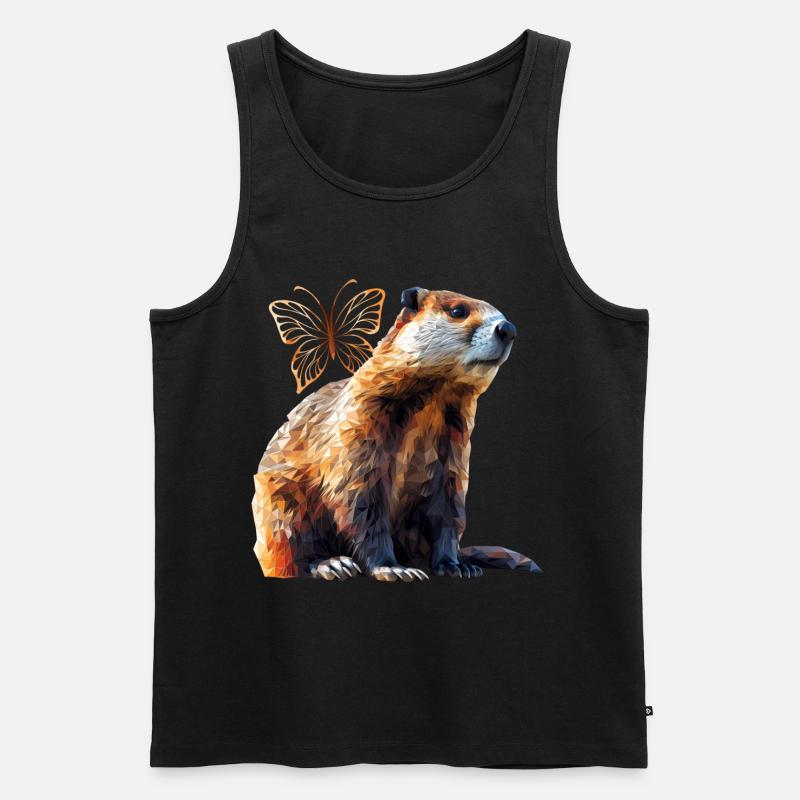 Biber - Männer Premium Bio Tank Top - Schwarz