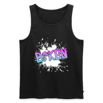 Biken Fahrrad Bike - Männer Premium Bio Tank Top - Schwarz - Vorne - Michal (187cm)