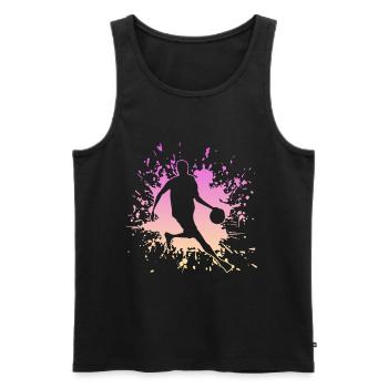 Bball, Streetball, Basketball - Männer Premium Bio Tank Top - Schwarz - Vorne - Michal (187cm)