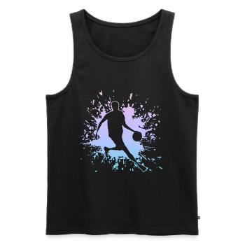 Player, Basketball, Streetball, Bball - Männer Premium Bio Tank Top - Schwarz - Vorne - Michal (187cm)