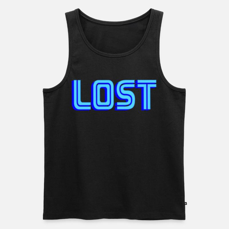 LOST | Farben änderbar - Männer Premium Bio Tank Top - Schwarz