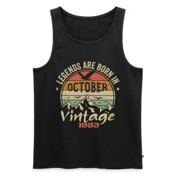 Awesome Since October 1953 - October 1953 Gift - Men's Premium Organic Tank Top - black - Front - Michal (187cm)