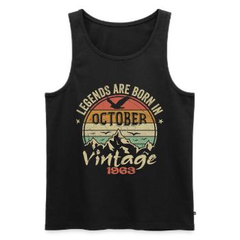Awesome Since October 1963 - October 1963 Gift - Men's Premium Organic Tank Top - black - Front - Michal (187cm)