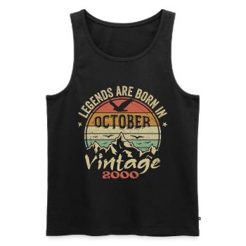 Awesome Since October 2000 - October 2000 Gift - Men's Premium Organic Tank Top - black - Front - Michal (187cm)