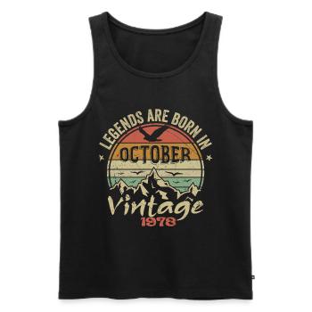 Awesome Since October 1978 - October 1978 Gift - Men's Premium Organic Tank Top - black - Front - Michal (187cm)