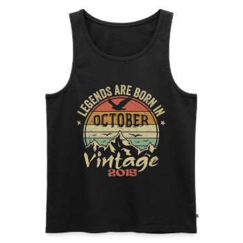 Awesome Since October 2015 - October 2015 Gift - Men's Premium Organic Tank Top - black - Front - Michal (187cm)