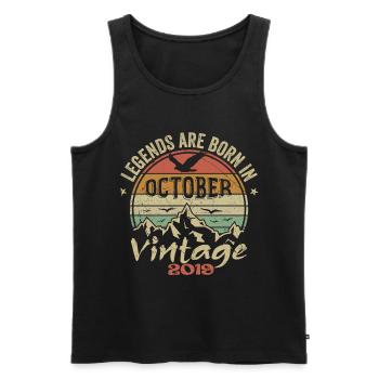 Awesome Since October 2019 - October 2019 Gift - Men's Premium Organic Tank Top - black - Front - Michal (187cm)