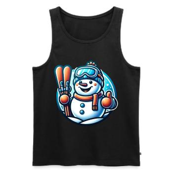 Ski bonhomme de neige - Débardeur bio Premium Homme - noir - Devant - Michal (187cm)