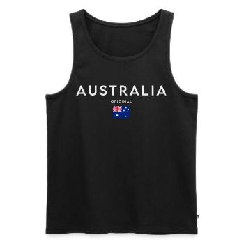 Australian flag, Australian pride - Men's Premium Organic Tank Top - black - Front - AI Model Male 178 light (178cm)