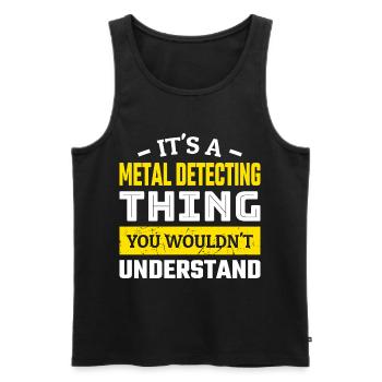 Metal Detecting - Männer Premium Bio Tank Top - Schwarz - Vorne - Michal (187cm)