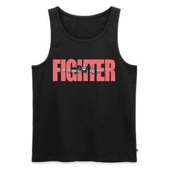 Fighter A-10 Thunderbolt II - Männer Premium Bio Tank Top - Schwarz - Vorne - AI Model Male 178 light (178cm)