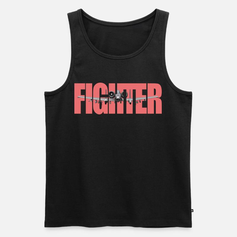 Fighter A-10 Thunderbolt II - Männer Premium Bio Tank Top - Schwarz