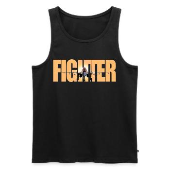 Fighter Su-30SM - Men's Premium Organic Tank Top - black - Front - AI Model Male 178 light (178cm)
