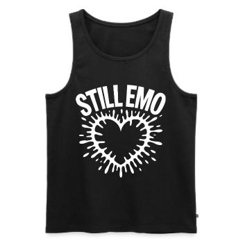 Still emo! Goth Emo Alternative Aesthetic - Men's Premium Organic Tank Top - black - Front - AI Model Male 178 light (178cm)