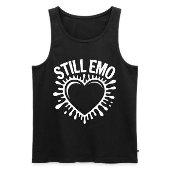 Still emo! Goth Emo Alternative Aesthetic - Men's Premium Organic Tank Top - black - Front - AI Model Male 178 light (178cm)