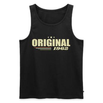 63. Geburtstag 63 Jahre Original 1962 - Männer Premium Bio Tank Top - Schwarz - Vorne - Michal (187cm)