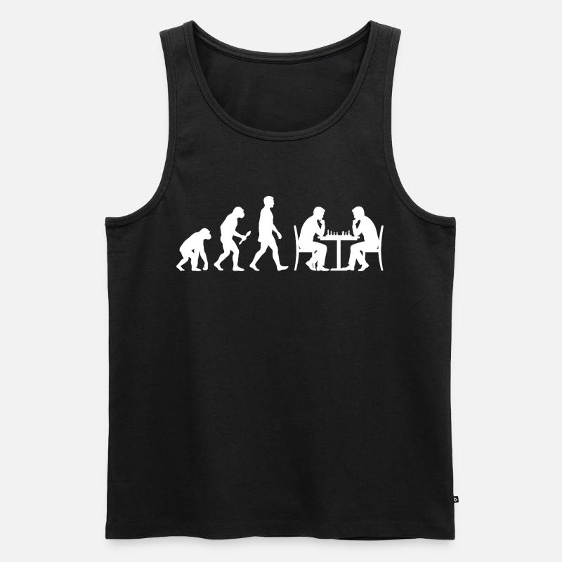 Chess Evolution – The Path to Grandmaster - Men's Premium Organic Tank Top - black