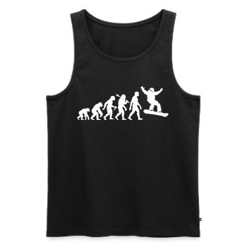Snowboarder Evolution for snowboard fun - Men's Premium Organic Tank Top - black - Front - Michal (187cm)