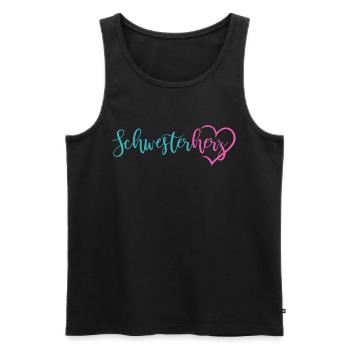 sis - Men's Premium Organic Tank Top - black - Front - Michal (187cm)