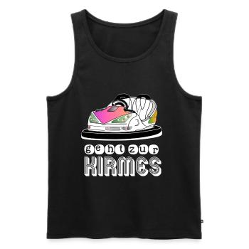 Kirmes Fahrgeschäft autoscooter Boxauto - Männer Premium Bio Tank Top - Schwarz - Vorne - AI Model Male 178 light (178cm)