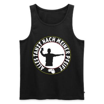 Schiedsrichter Karte rot gelb Beruf Hobby Fussball - Männer Premium Bio Tank Top - Schwarz - Vorne - AI Model Male 178 light (178cm)