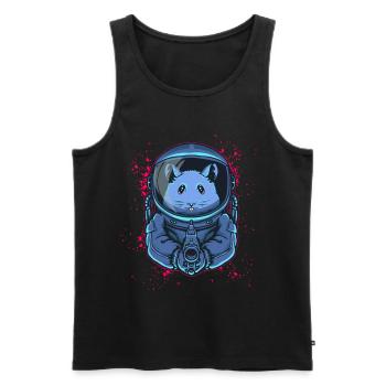 Hamster Spacesuit Gun - Men's Premium Organic Tank Top - black - Front - Michal (187cm)