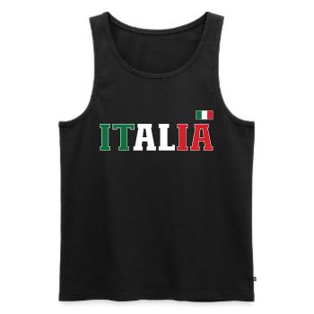 Italie Drapeau - Débardeur bio Premium Homme - noir - Devant - Michal (187cm)