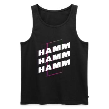 Hamm Deutschland Stadt Schrift Skyline Heimat - Männer Premium Bio Tank Top - Schwarz - Vorne - Michal (187cm)