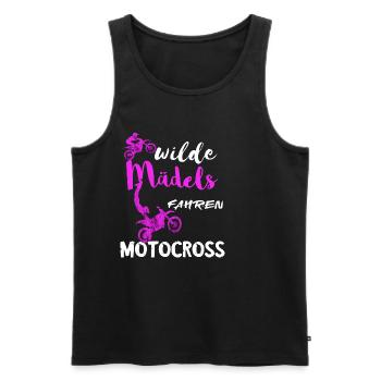 Motocross Bike Offroad Motorcycle Biker - Männer Premium Bio Tank Top - Schwarz - Vorne - Michal (187cm)