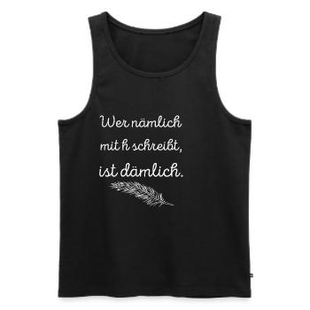 Grammatik Englischlehrer Englisch Sprache Lernen - Männer Premium Bio Tank Top - Schwarz - Vorne - Michal (187cm)