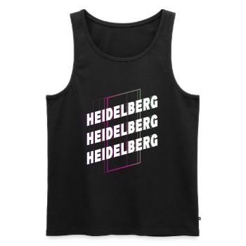 Heidelberg Allemagne City Font Skyline - Débardeur bio Premium Homme - noir - Devant - AI Model Male 178 light (178cm)