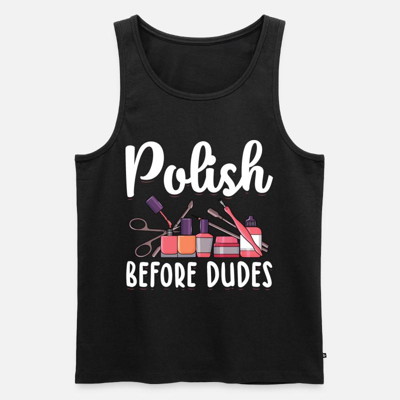 Lackierte Fingernägel - Männer Premium Bio Tank Top - Schwarz