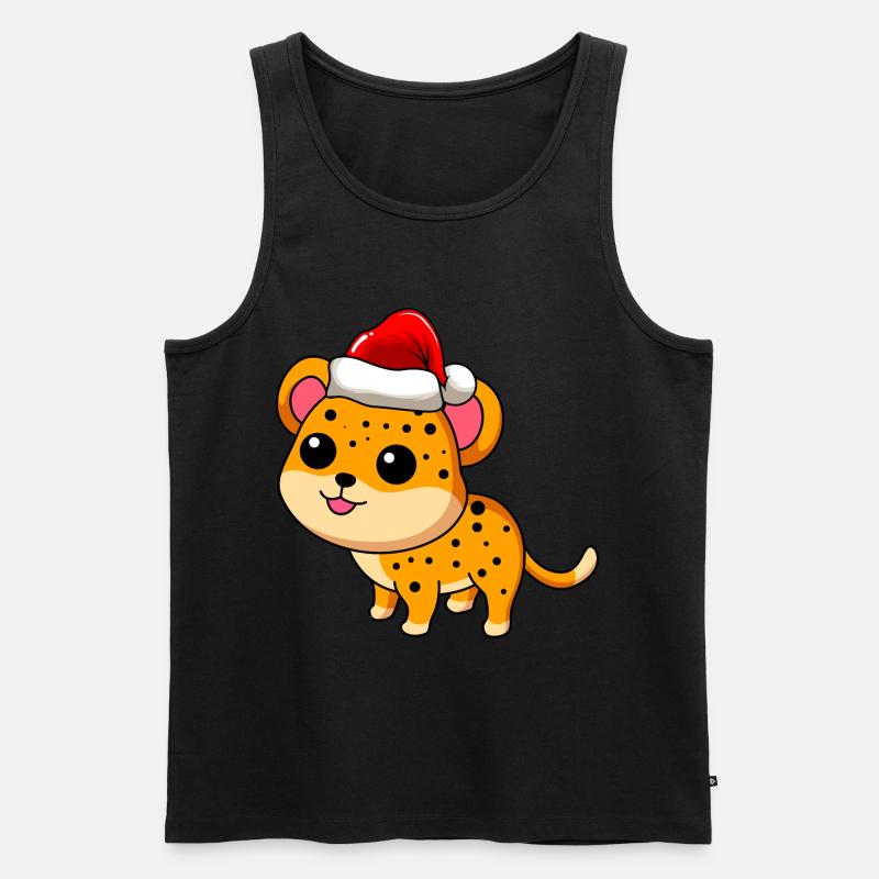Léopard Comic Christmas - Débardeur bio Premium Homme - undefined
