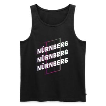 Nuremberg Allemagne City Font Skyline Accueil - Débardeur bio Premium Homme - noir - Devant - AI Model Male 178 light (178cm)