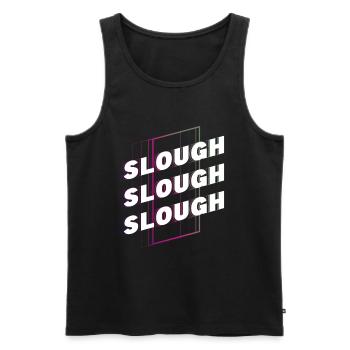 Slough England UK City Font Skyline Home - Men's Premium Organic Tank Top - black - Front - Michal (187cm)