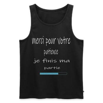 Cadeau Jeux Vidéos Geekette - Débardeur bio Premium Homme - noir - Devant - Michal (187cm)