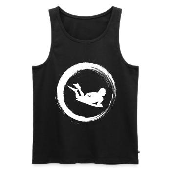 Sporty Hobby Leidenschaft Bodyboard - Männer Premium Bio Tank Top - Schwarz - Vorne - Michal (187cm)