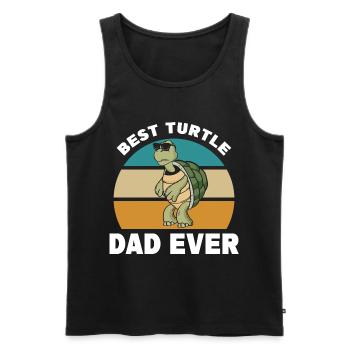Amoureux des tortues | Cadeaux de tortues - Débardeur bio Premium Homme - noir - Devant - Michal (187cm)