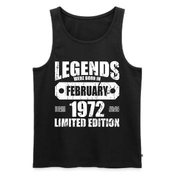 51. Geburtstag Februar Jahrgang 1972 Geschenkidee - Männer Premium Bio Tank Top - Schwarz - Vorne - Michal (187cm)