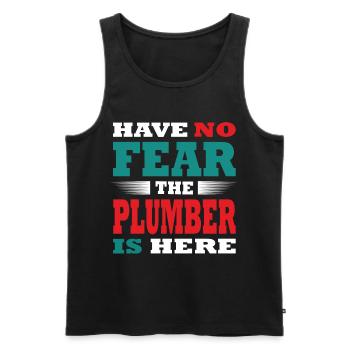 Have no Fear the Plumper is here - Männer Premium Bio Tank Top - Schwarz - Vorne - Michal (187cm)