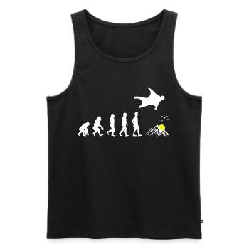 Wingsuit flying Base Jumping Skydiving Evolution - Men's Premium Organic Tank Top - black - Front - AI Model Male 178 light (178cm)