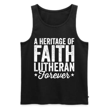 Lutheran Forever Religion Konfirmation Christentum - Männer Premium Bio Tank Top - Schwarz - Vorne - AI Model Male 178 light (178cm)