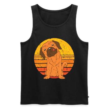 Retro Puggle - Men's Premium Organic Tank Top - black - Front - Michal (187cm)