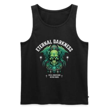 Skull Skull Skeleton Dark Dark - Men's Premium Organic Tank Top - black - Front - AI Model Male 178 light (178cm)