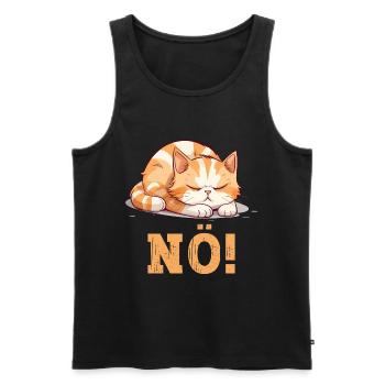 Nope Just Nope No No Cat Cat Funny Saying - Men's Premium Organic Tank Top - black - Front - AI Model Male 178 light (178cm)
